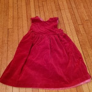 Baby gap pink dress, size 4xl, velvet dress